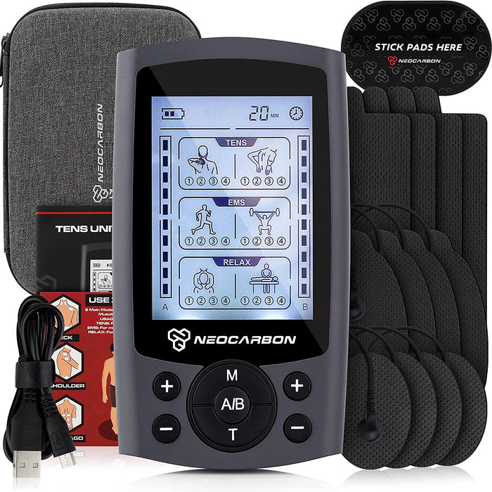 NEOCARBON TENS EMS PULSE MUSCLE STIMULATOR Space Gray