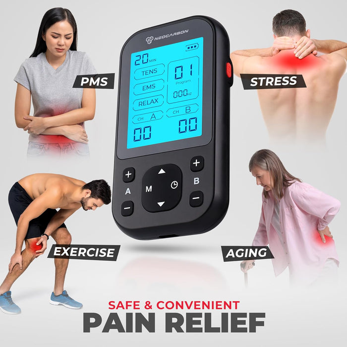 NEOCARBON TENS PRO EMS PULSE MUSCLE STIMULATOR