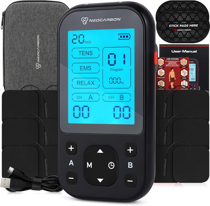 NEOCARBON TENS PRO EMS PULSE MUSCLE STIMULATOR