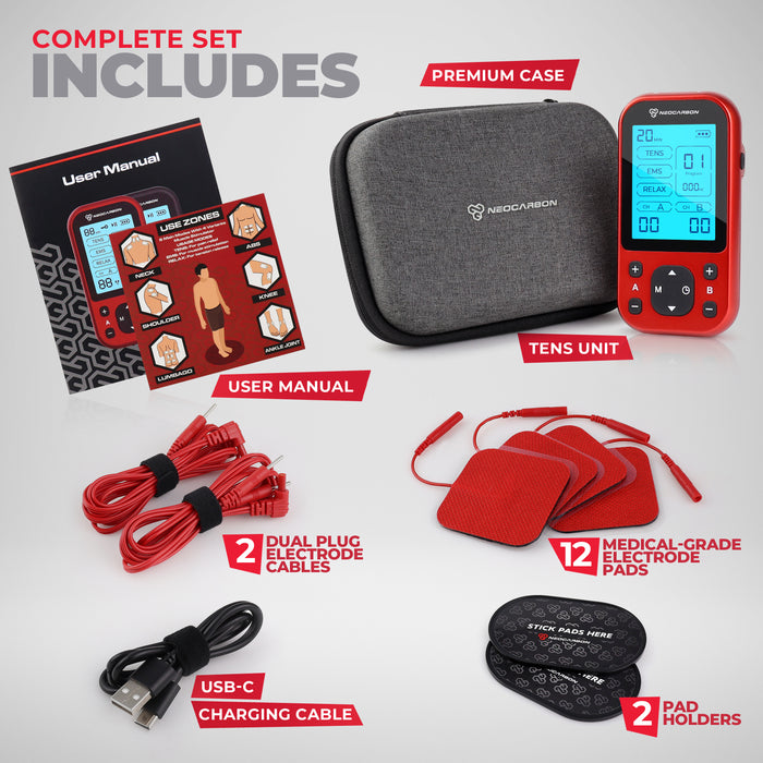 NEOCARBON TENS PRO EMS PULSE MUSCLE STIMULATOR