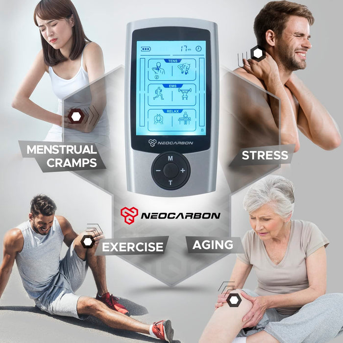 TENS Unit Muscle Stimulator, Electronic PMS Pulse Massager Machine for  Shock Physical Therapy, Back Pain Relief, Sciatica and Shoulder Recovery