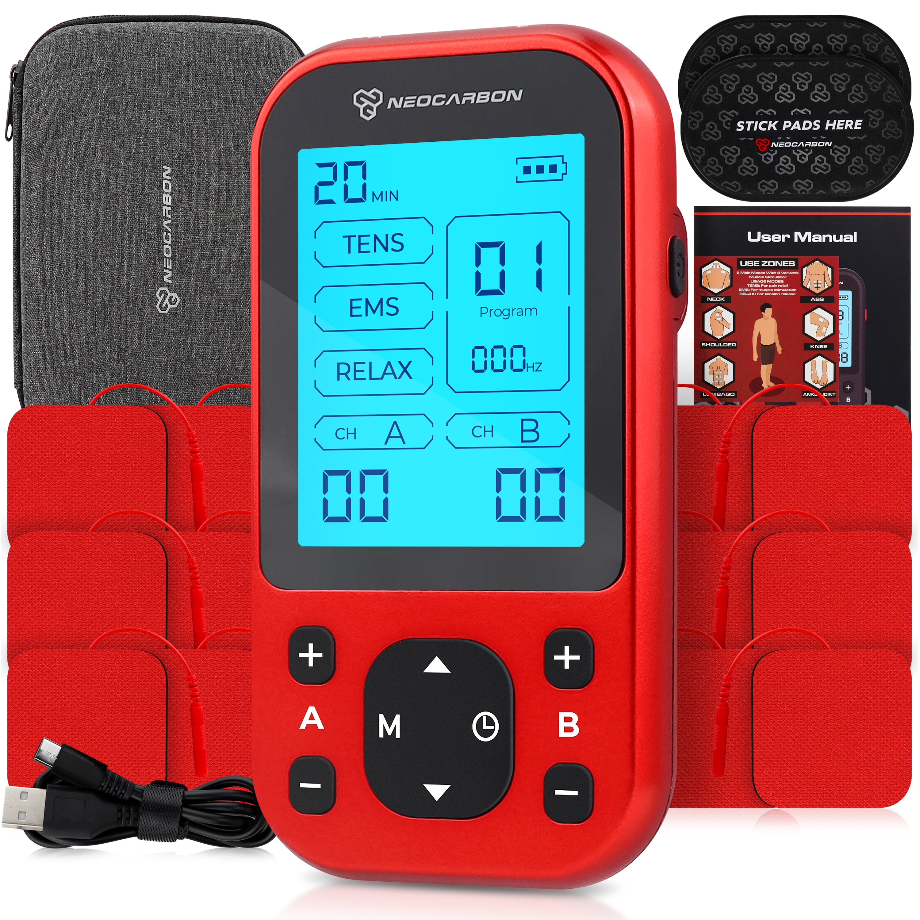 TENS PRO Machine for Muscles, Best Transcutaneous Electrical Nerve  Stimulator Unit for Back and Neck Pain, Electrode/Electronic Muscle  Stimulation (EMS), Buy Abs Stimulators Online