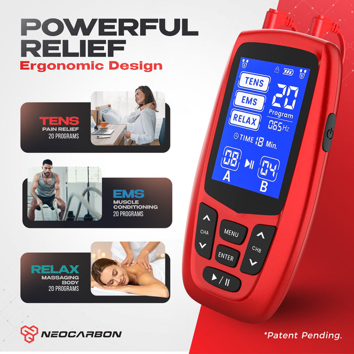 NEOCARBON TENS ERGO EMS PULSE MUSCLE STIMULATOR