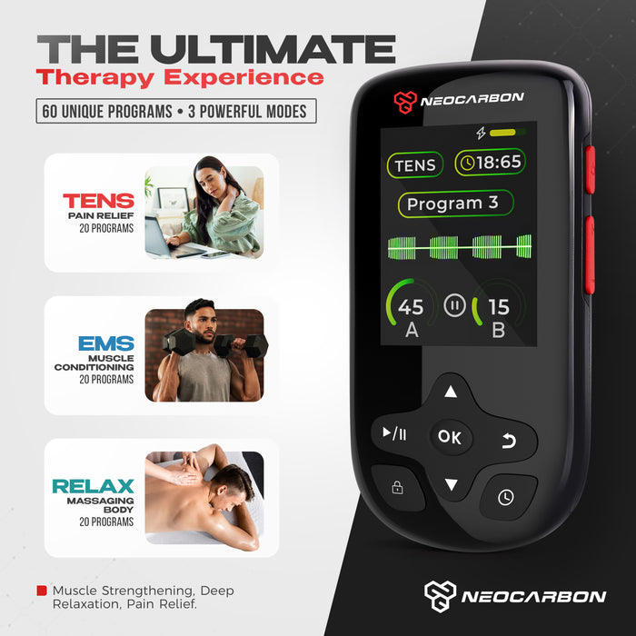 NEOCARBON TENS ULTRA EMS PULSE MUSCLE STIMULATOR