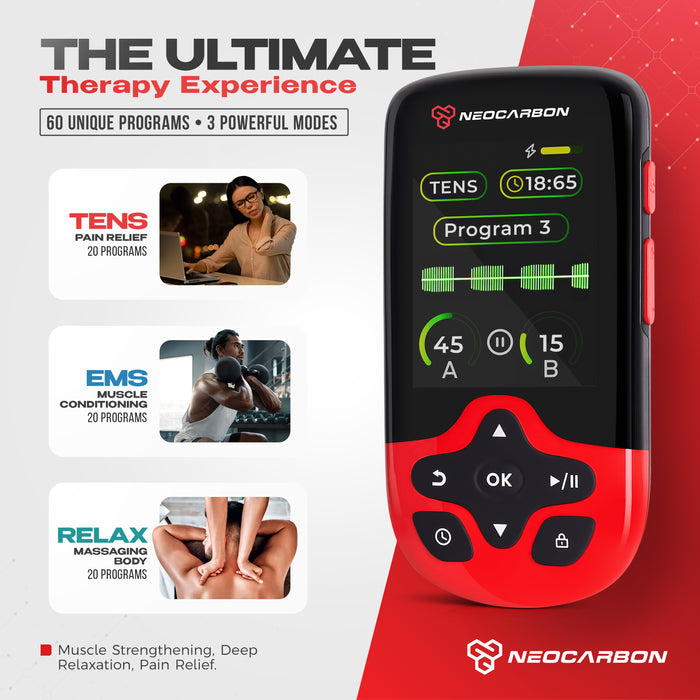 NEOCARBON TENS ULTRA EMS PULSE MUSCLE STIMULATOR