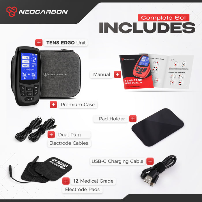 NEOCARBON TENS ERGO EMS PULSE MUSCLE STIMULATOR