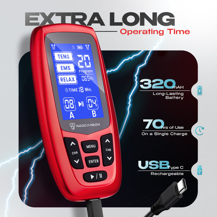 NEOCARBON TENS ERGO EMS PULSE MUSCLE STIMULATOR