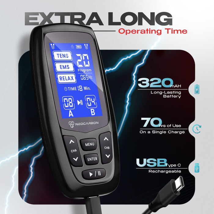 NEOCARBON TENS ERGO EMS PULSE MUSCLE STIMULATOR