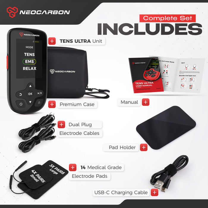 NEOCARBON TENS ULTRA EMS PULSE MUSCLE STIMULATOR