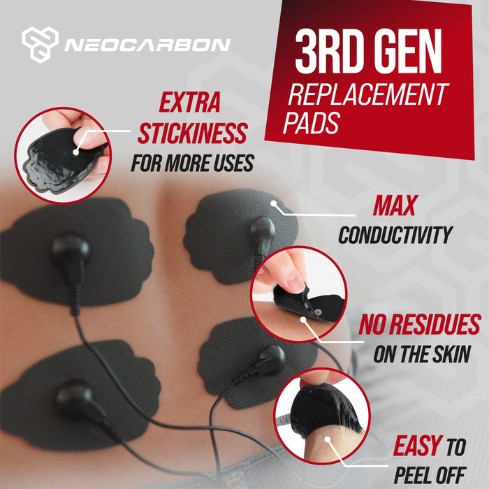 NEOCARBON TENS REPLACEMENT PADS for TENS STANDARD
